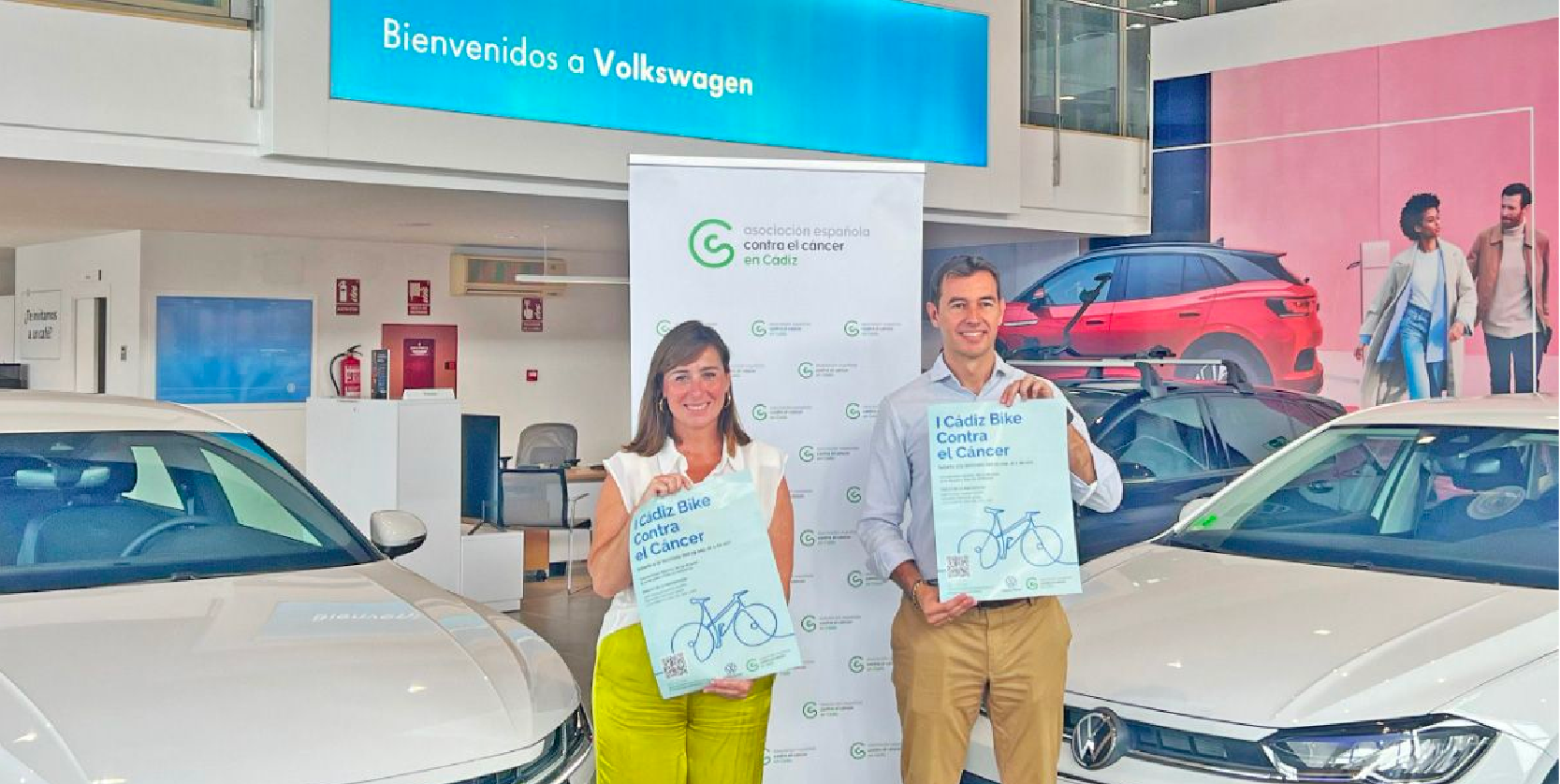Solera Motor Volkswagen pedalea contra el cáncer en la I Cádiz Bike